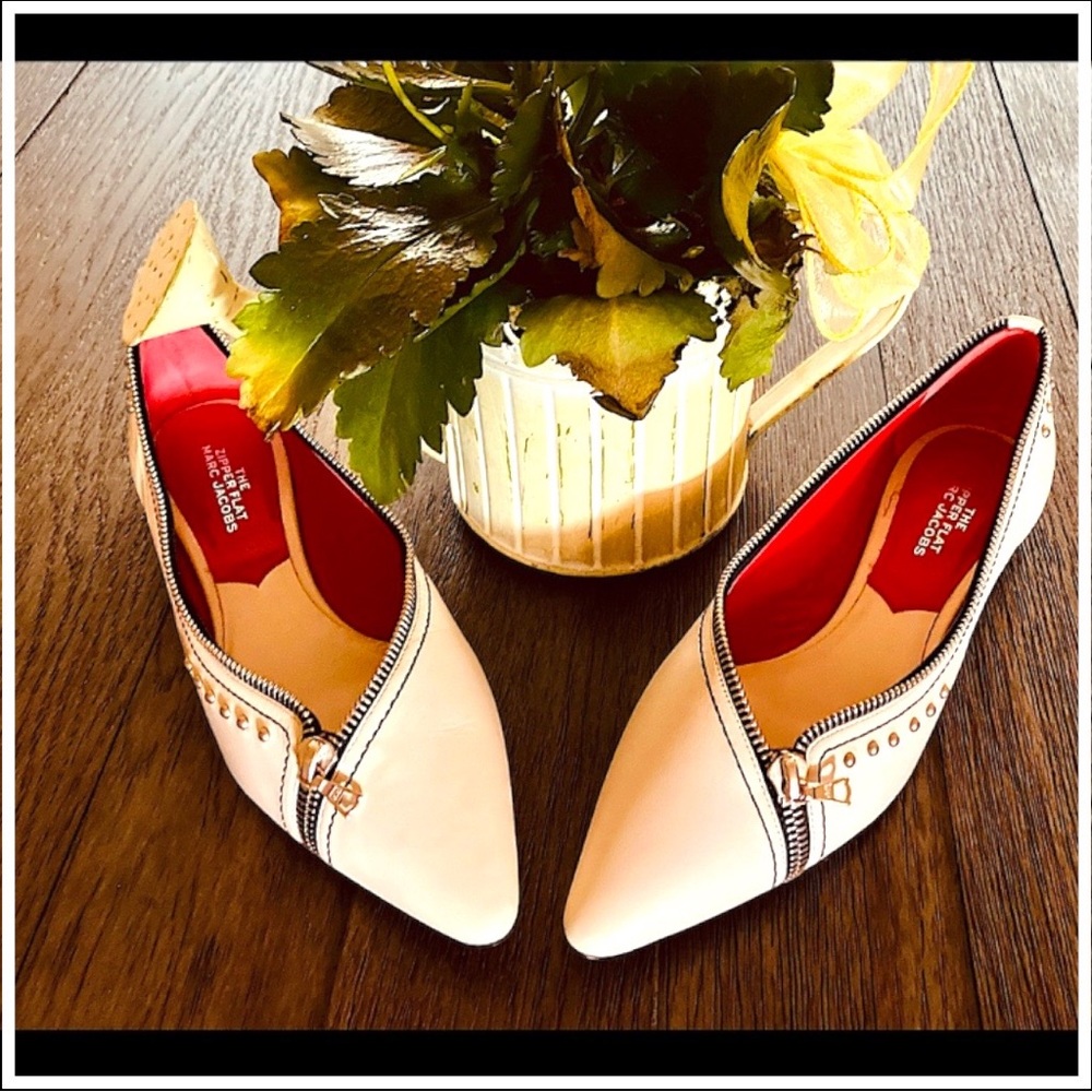 👠RARE Marc Jacobs THE ZIPPER FLAT ~ BNWT ~ Women’s Flats ~ Luxury ~ Holiday - Picture 4 of 16
